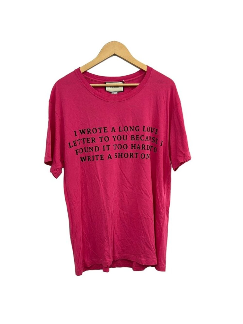 Gucci Short Sleeve T-Shirt Pink Black L
